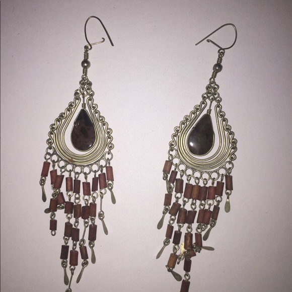 Brazilian handmade hippie earrings - Picture 3 of 3